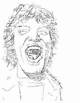 Mick Jagger sketch template