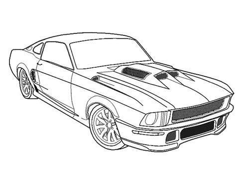 mustang pages coloring pages