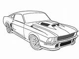 Mustang Coloring Ford Pages Car Cars Fast 67 Gt Drawing Outline Bronco Cool Furious Printable 1969 1967 Drawings Gt500 F150 sketch template