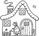 Cottage Coloring Printable Pages House Para Easter Casa Embroidery Printing Ads Note During Show Houses sketch template