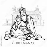 Guru Nanak Celebration Sikh Jayanti Festival Gurpurab Vector Happy Background Comp Contents Similar Search sketch template