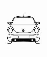 Car Coloring Pages Beetle Volkswagen Vw Cars Colouring Campervan Bug Kids Color Automobiles Types Different sketch template