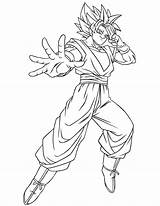 Goku Coloring Pages Saiyan Super Dragon Ball Getcolorings Ssj sketch template