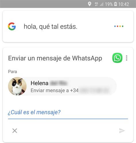 como enviar mensajes por whatsapp  google assistant