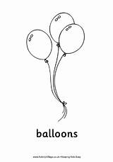 Balloons Colouring Pages Birthday Year Village Activity Explore sketch template