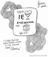 John 16 33 Coloring Heart Take Overcome Pages Printable Downloadable Etsy sketch template