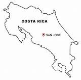Rica Costa Map Coloring Color sketch template