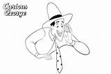 Coloring Pages Curious Hat George Yellow Man Printable Kids sketch template