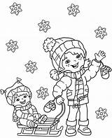 Coloring Winter Sleds Pages Printables Snow Children Kids Print sketch template