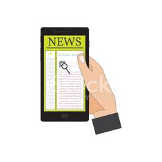 mobile news vector image clipart royalty