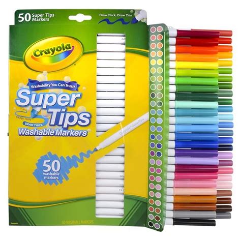 crayola super tip markers pc case   madhatter magic shop