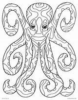 Coloring Octopus Pages Printable Print Adults Color Book Cards Colouring Kids Baby Sea Kawaii Getcolorings Getdrawings Amazing Psychedelic Entitlementtrap sketch template