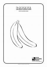 Coloring Banana Pages Fruits Cool Plants Print sketch template