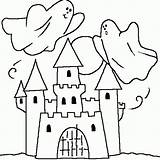 Encantado Castillos Embrujados Fantasmas sketch template