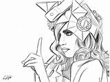 Gaga Famosa Humanoid Poker sketch template
