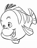 Coloring Pages Flounder Print sketch template