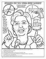 Coloring Clinton Hillary Pages Library sketch template