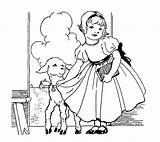 Mary Had Lamb Little Coloring Pages Getcolorings Beautiful sketch template