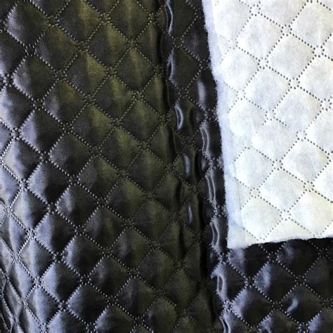 polyester quilted padded lining black fabric ifabric