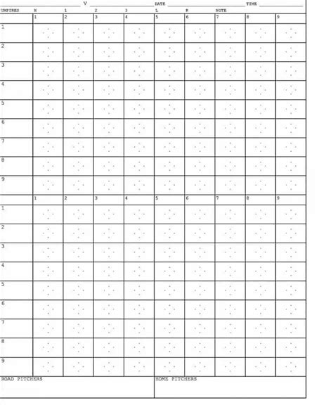 printable baseball scorecard sheet templates word excel formats