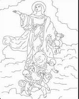 Assumption Clipart Cliparts Mary Library Feast Kids sketch template
