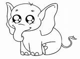 Coloring Animals Pages Anime Cute Comments sketch template