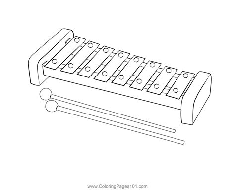 wooden xylophone coloring page  kids  xylophone printable