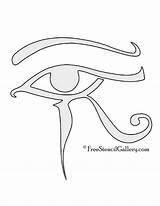 Eye Stencil Egyptian Horus Tattoo Tattoos Ancient Coloring Egypt Stencils Freestencilgallery Pages Drawings Ra Sleeve Templates Books Choose Board Ojo sketch template
