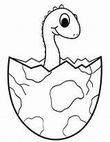 Coloring Dinosaurs Egg Pages Kids Children Brachiosaurus sketch template