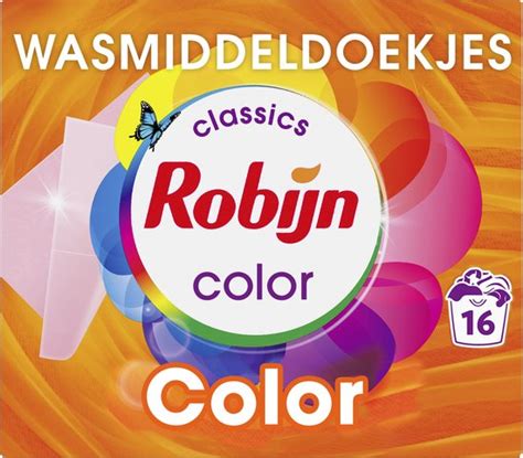 robijn classics color wasmiddeldoekjes  wasstrips bol
