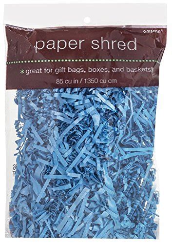 shredded paper light blue  party supplies emongus