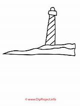 Coloring Colouring Pages Summer Lighthouse Sea Beacon Hits sketch template