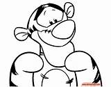 Tigger Coloring Pages Boo Peek Disneyclips sketch template