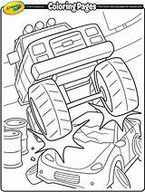 Coloring Pages Monster Truck Car Crayola Printable Crushing Trucks Color Birthday Jam Emergency Dessin Coloriage Enfant Colouring Monstertruck Kids Scene sketch template