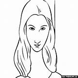 Coloring Modigliani Jeanne Hebuterne Thecolor sketch template