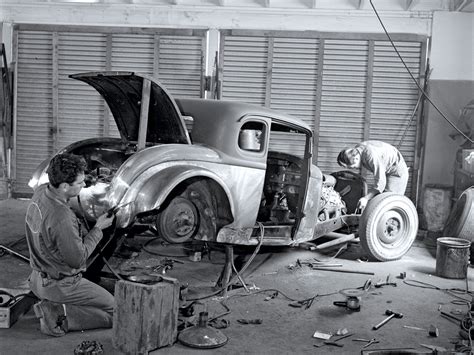 Vintage Photos Of Hot Rod Workshop Action From The 1950s