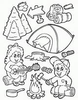 Coloring Camping Pages Preschoolers Library Clipart Kids Preschool Clip sketch template