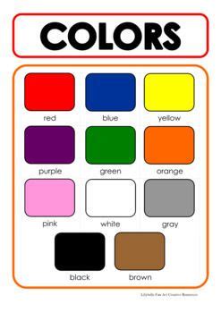 printable color chart  preschool preschool charts color