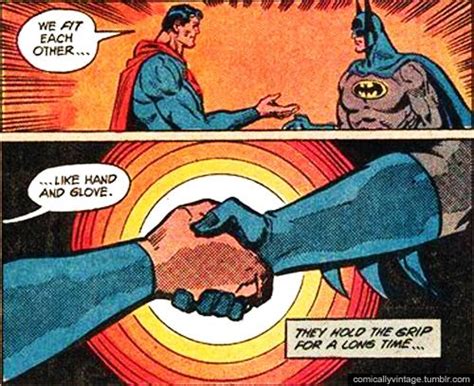 vintage batman superman comic they hold the grip for a