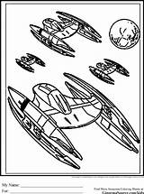 Wars Star Coloring Pages Ships Fighter Starwars Printable Kids Colouring Printables Space Ginormasource Print sketch template