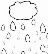Rain Coloring Preschool Raindrop Printable Theme Pages Water Cloud Drop Raindrops Colouring Outline Weather Template Activities Lesson Clipart Pattern Clip sketch template