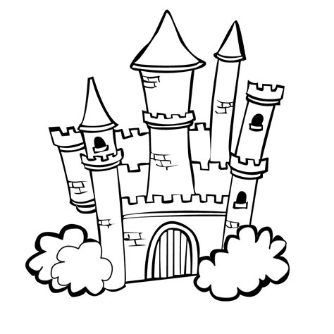 cinderellas castle coloring page  getcoloringscom  printable