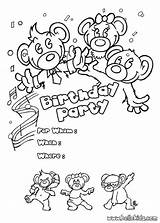 Coloring Party Birthday Invitation Pages Invitations Color Card Bears Kids Happy Bear Library Clipart Printable Hellokids Choose Board Popular Print sketch template