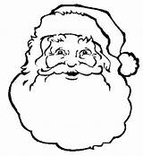 Santa Face Coloring Claus Printable Pages Getcolorings Color Print sketch template