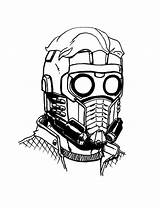 Star Lord Coloring Pages Drawing Line Getdrawings Printable Comments sketch template