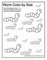 Preschool Worms Printables Worm Graders математика дому язык обучение уроки мелкая занятия моторика английский sketch template