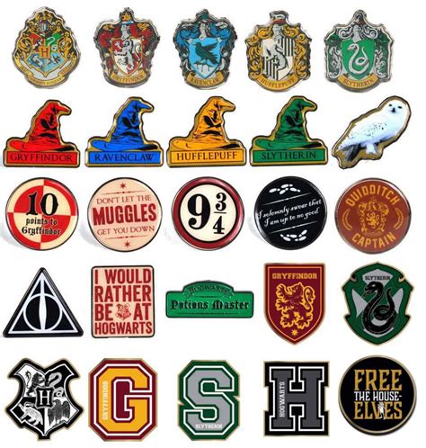 Official Harry Potter Enamel Pin Badge Badges Sorting Hat Houses