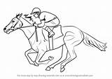 Jockey Racehorse Draw Horse Race Drawing Horses Step Sketches Bridle Drawingtutorials101 Tutorials Learn Getdrawings Paintingvalley Tutorial sketch template