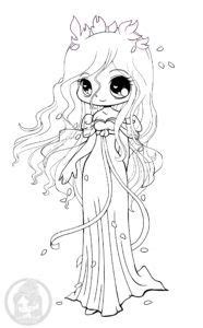 disneys giselle chibi lineart  yampuff animal coloring pages