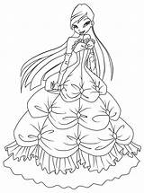 Winx Musa Roxy Colorare Disegni Kolorowanka Sukience Druku Principessa Sketchite Drukowanka sketch template